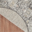 Nourison Oushak Home 4' x Round Charcoal Fabric Area Rug