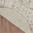 Nourison Oushak Home 4' x Round Cream Fabric Area Rug