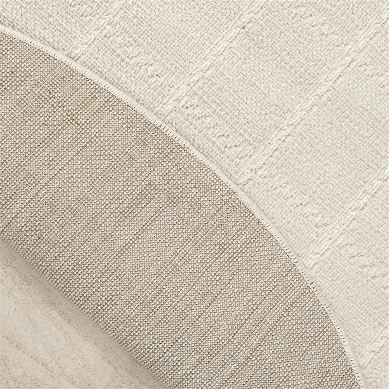 Nourison Serenity Home 8' x Round Ivory Fabric Area Rug