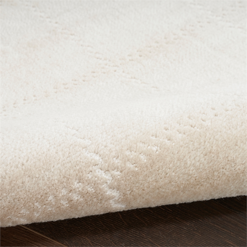 Nourison Serenity Home 8' x Round Ivory Fabric Area Rug