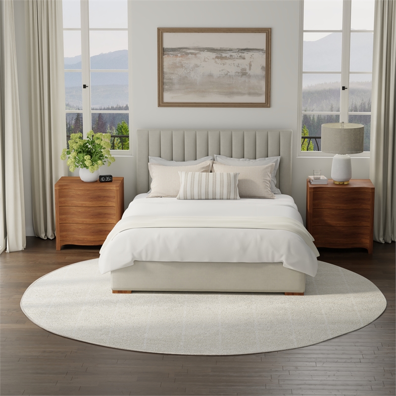 Nourison Serenity Home 8' x Round Ivory Fabric Area Rug