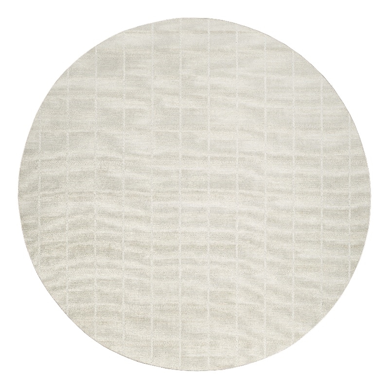 Nourison Serenity Home 8' x Round Ivory Fabric Area Rug