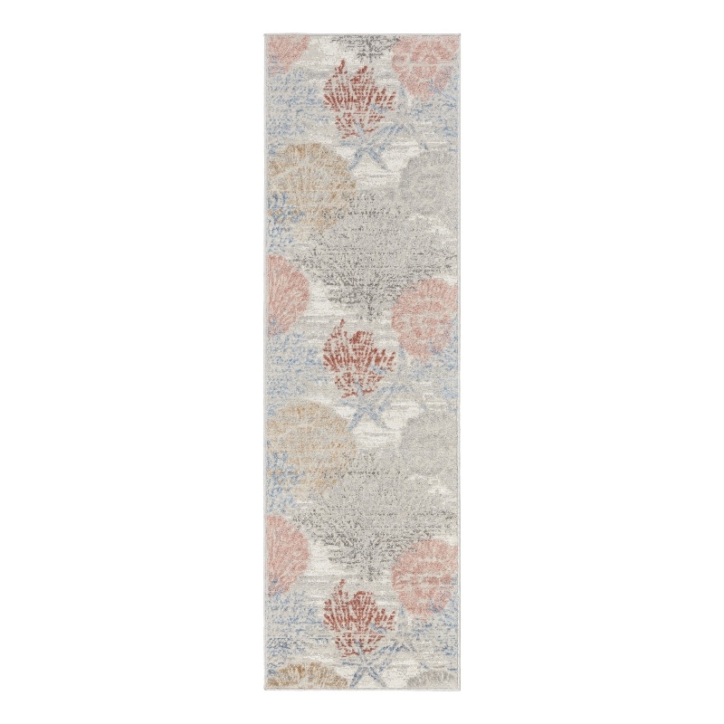 Nourison Pompeii 8' Runner Multi-Color Fabric Area Rug