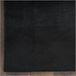 Nourison Soft Plush Rabbit faux Fur 5' x 7' Black Polyester Area Rug