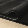 Nourison Soft Plush Rabbit faux Fur 5' x 7' Black Polyester Area Rug