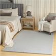 Nourison Soft Plush Rabbit Fur 4' x 6' Silver Fabric Polyester Area Rug