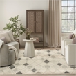 Nourison Serenity Home 9' x 12' Beige Gray Fabric Area Rug
