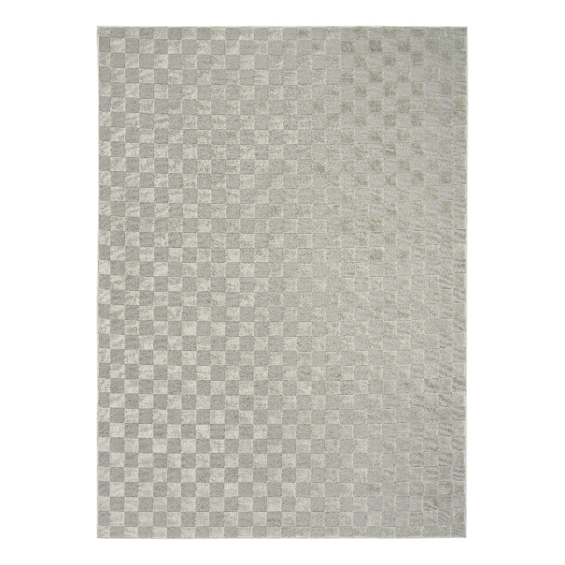 Nourison Serenity Home 4' x 6' Gray Fabric Area Rug