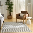 Nourison Serenity Home 4' x 6' Ivory Gray Fabric Area Rug