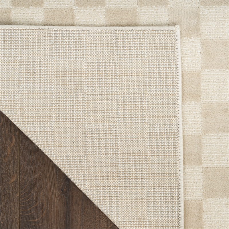 Nourison Serenity Home 4' x 6' Beige  Fabric Area Rug