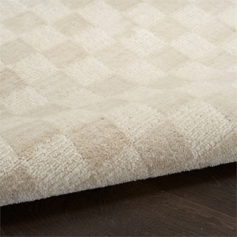 Nourison Serenity Home 4' x 6' Beige  Fabric Area Rug