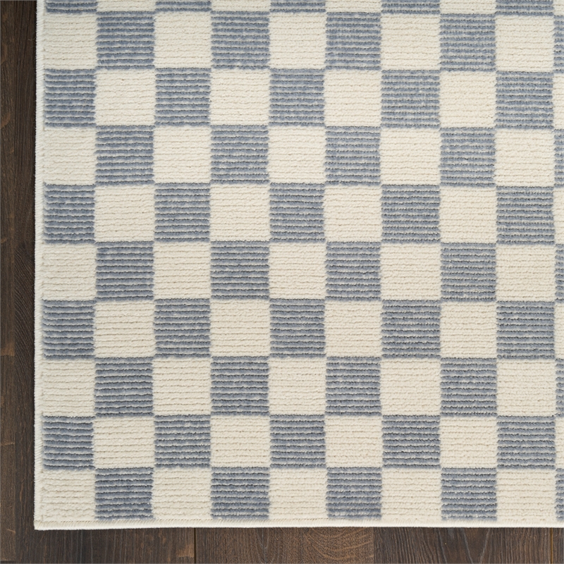 Nourison Serenity Home 4' x 6' Ivory Blue Fabric Area Rug