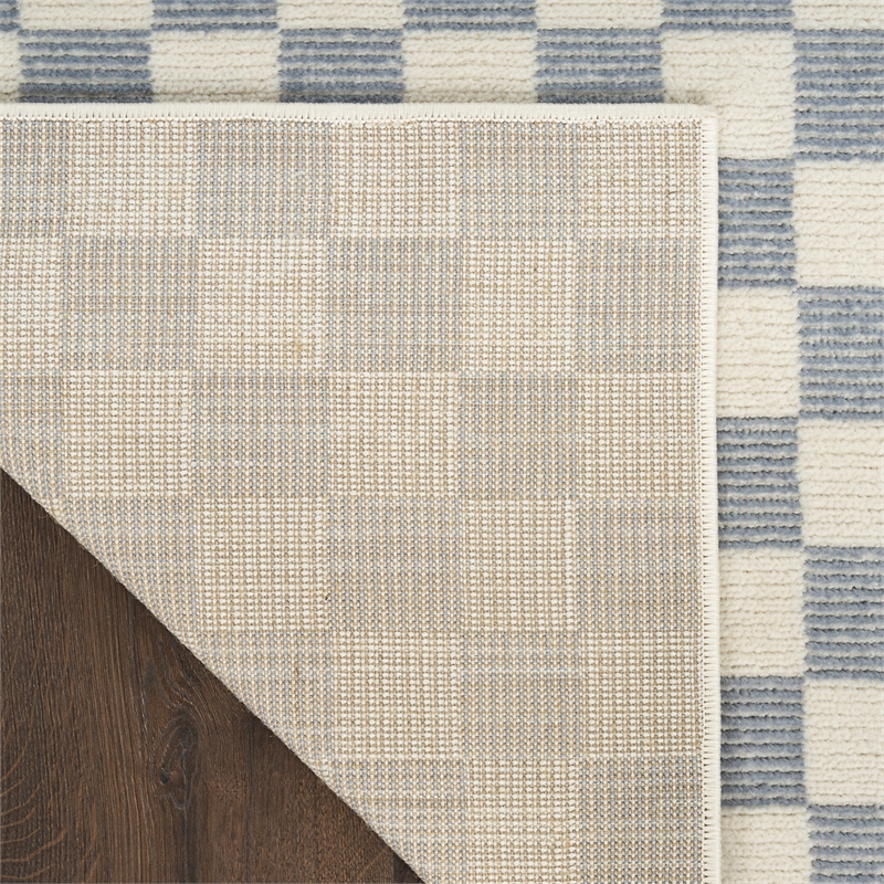 Nourison Serenity Home 5' x 7' Ivory Blue Fabric Area Rug