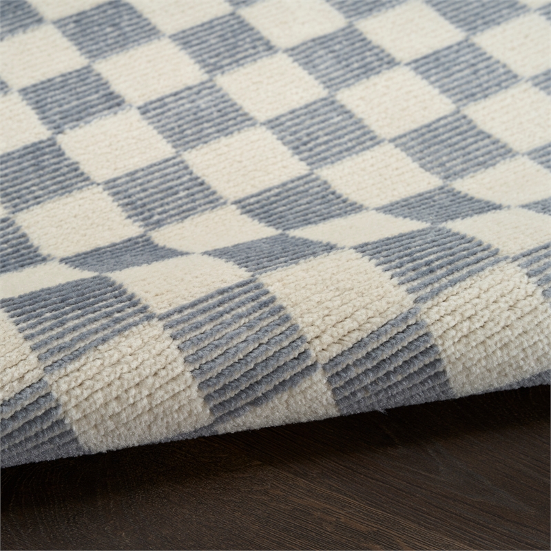 Nourison Serenity Home 5' x 7' Ivory Blue Fabric Area Rug