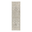 Nourison Oushak Home 6' Runner Cream Fabric Area Rug