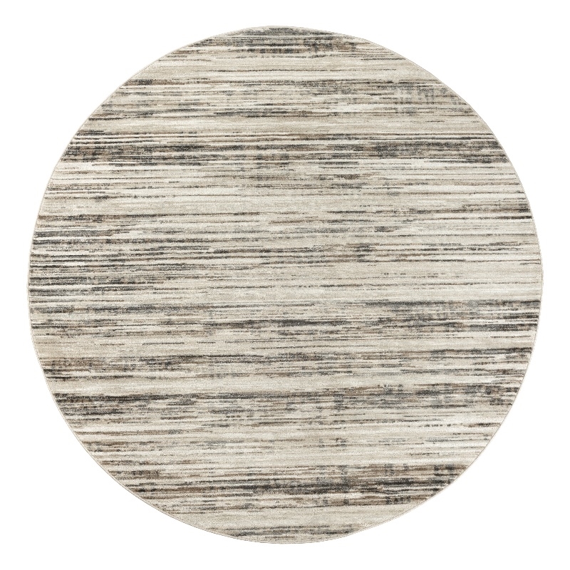 Nourison Serenity Home 4' x Round Ivory Beige Fabric Area Rug