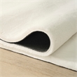 Nourison Soft Plush Rabbit Fur 4' x 6' White Fabric  Polyester Area Rug