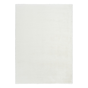 Nourison Soft Plush Rabbit Fur 5' x 7' White Polyester Area Rug