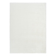Nourison Soft Plush Rabbit Fur 5' x 7' White Polyester Area Rug