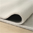 Nourison Soft Plush Rabbit Fur 5' x 7' Silver Fabric Polyester Area Rug