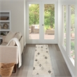 Nourison Serenity Home 8' Runner Beige Gray Fabric Area Rug