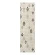 Nourison Serenity Home 8' Runner Beige Gray Fabric Area Rug