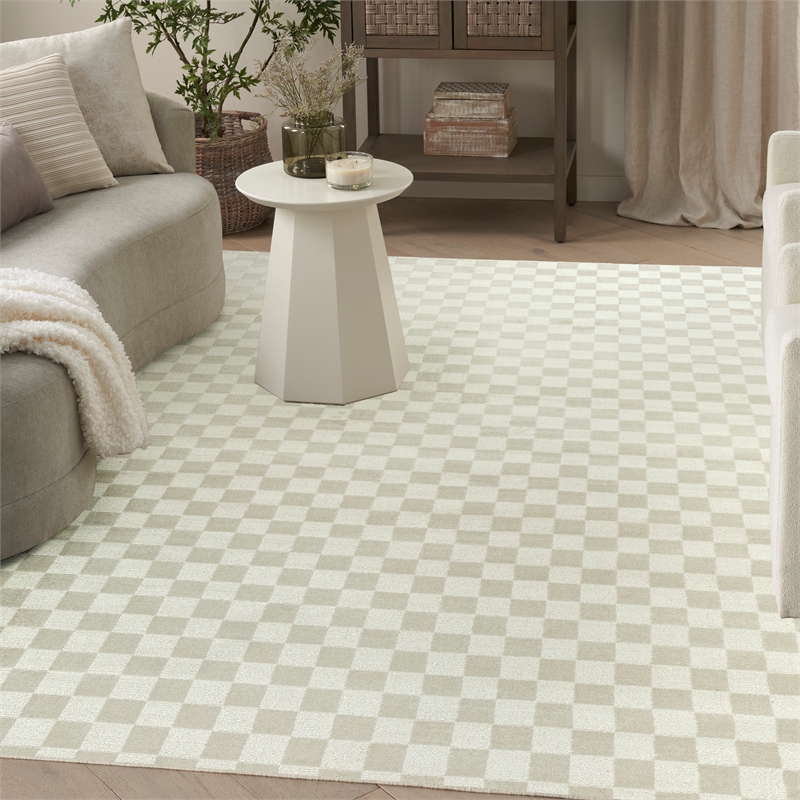 Nourison Serenity Home 9' x 12' Ivory Fabric Area Rug