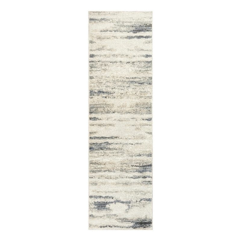 Nourison Serenity Home 8' Runner Blue Multi-Color Fabric Area Rug