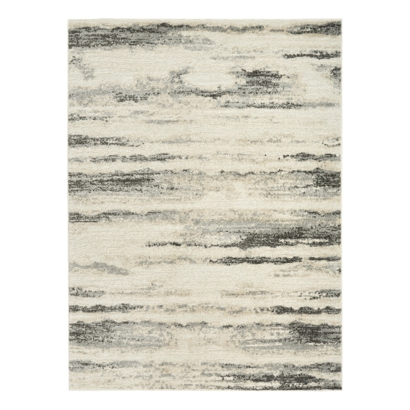 Nourison Serenity Home 4' x 6' Gray Multi-Color Fabric Area Rug
