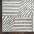 Nourison Textured Home 4' x 6' Charcoal Ivory Fabric Area Rug
