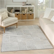 Nourison Textured Home 4' x 6' Charcoal Ivory Fabric Area Rug