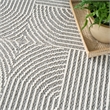 Nourison Textured Home 4' x 6' Charcoal Ivory Fabric Area Rug