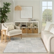 Nourison Textured Home 5' x 7' Charcoal Ivory Fabric Area Rug