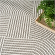 Nourison Textured Home 5' x 7' Gray Ivory Fabric Area Rug