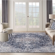Nourison New Concept Washables 10' x 14' Ivory Navy Vintage Indoor Rug