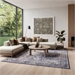 Nourison New Concept Washables 10' x 14' Ivory Navy Vintage Indoor Rug