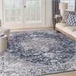 Nourison New Concept Washables 10' x 14' Ivory Navy Vintage Indoor Rug