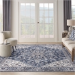 Nourison New Concept Washables 10' x 14' Navy Ivory Vintage Indoor Rug