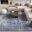 Nourison New Concept Washables 10' x 14' Navy Ivory Vintage Indoor Rug