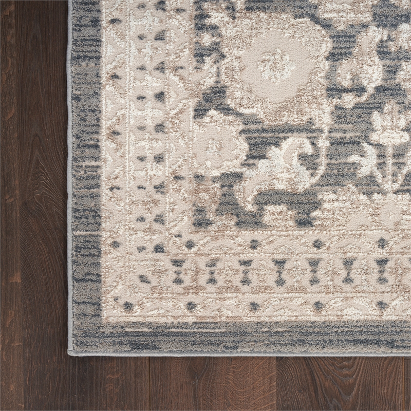 Nourison Renewed 5' x 7' Charcoal Fabric Area Rug