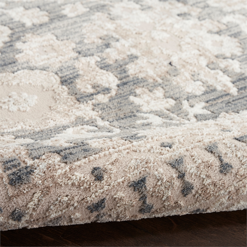 Nourison Renewed 5' x 7' Charcoal Fabric Area Rug