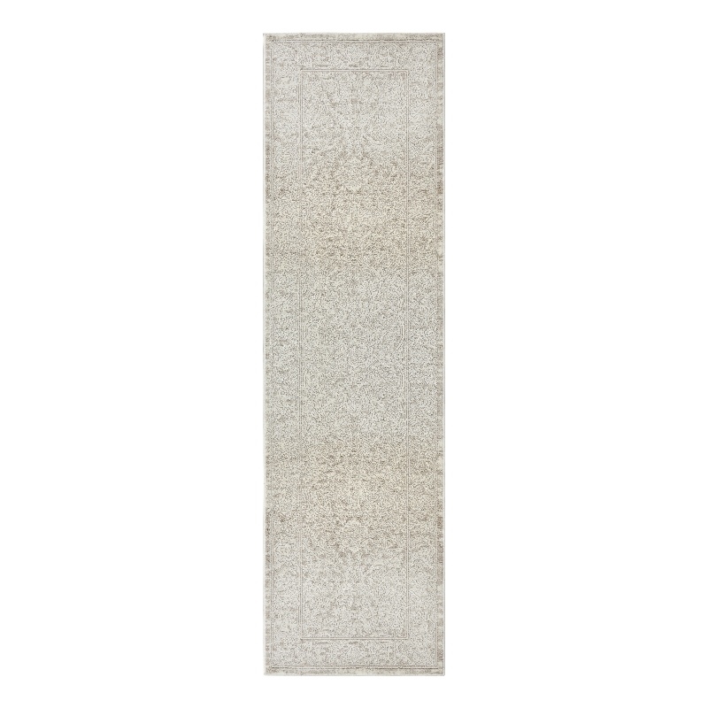 Nourison Renewed 8' Runner Ivory Beige Fabric Area Rug