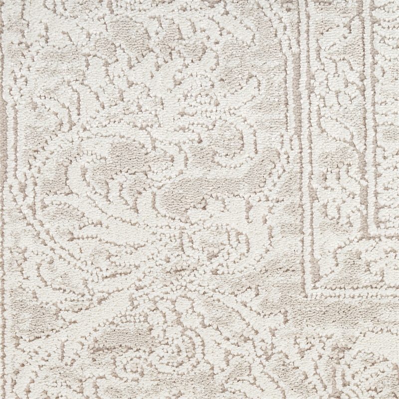 Nourison Renewed 5' x 7' Ivory Beige Fabric Area Rug