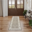 Nourison Renewed 8' Runner Ivory Mocha Fabric Area Rug