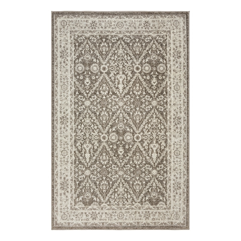 Nourison Renewed 5' x 7' Ivory Mocha Fabric Area Rug