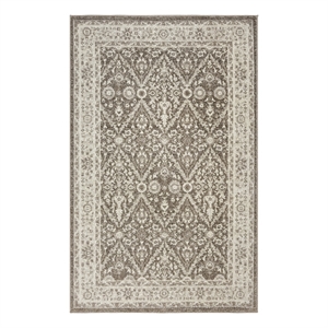 Nourison Renewed 5' x 7' Ivory Mocha Fabric Area Rug
