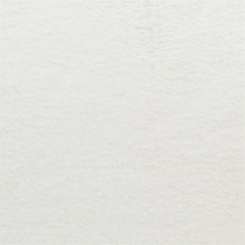 Nourison Home Soft Plush Rabbit Fur  8' x 10' White  Polyester Area Rug