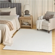 Nourison Home Soft Plush Rabbit Fur  8' x 10' White  Polyester Area Rug