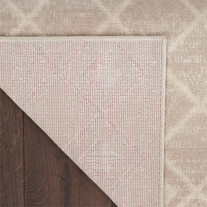Nourison Home Grafix 10' Runner Beige   Area Rug
