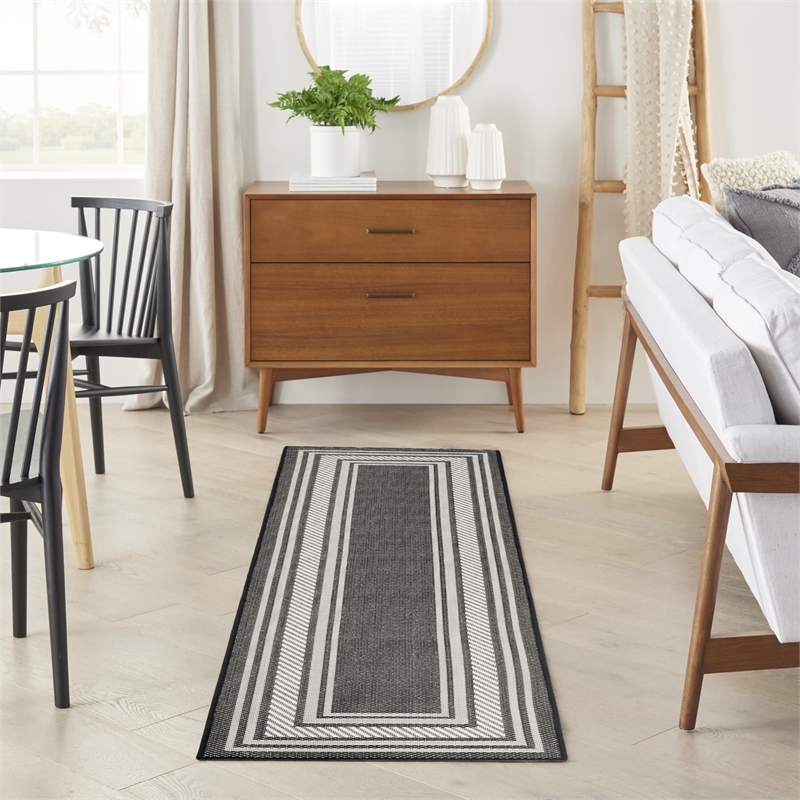 Nourison Home Horizon   3' x 5' Black   Area Rug